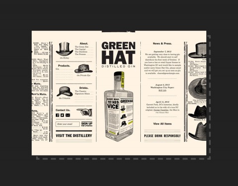 Green Hat Gin Website