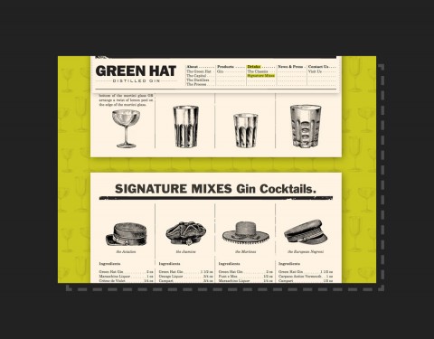 Green Hat Gin - cocktails