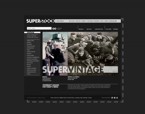 SuperStock website - section